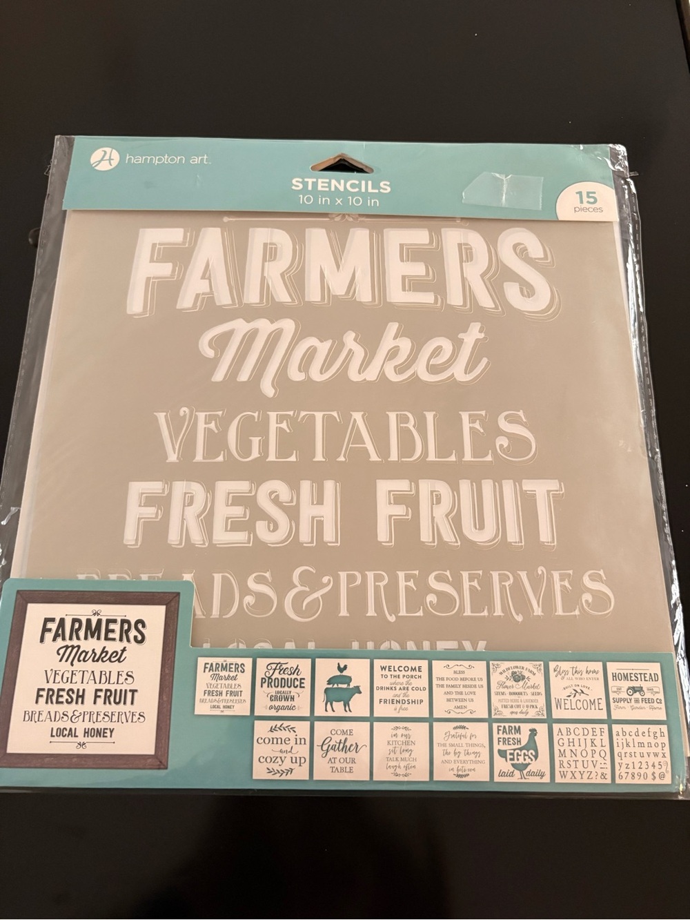 NWT Farmers Market Stencils Set